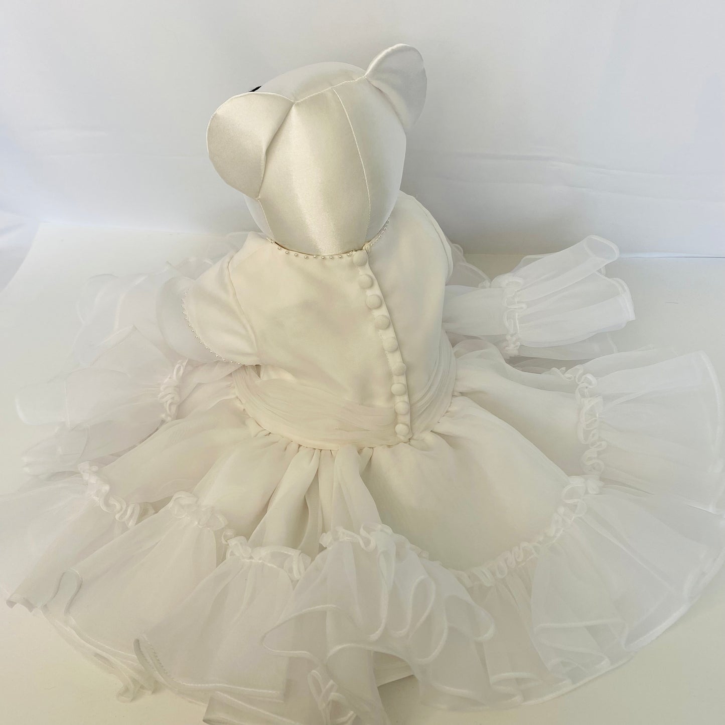 Wedding Dress/Prom Dress/Christening Keepsake Bear ( Button Jointed)