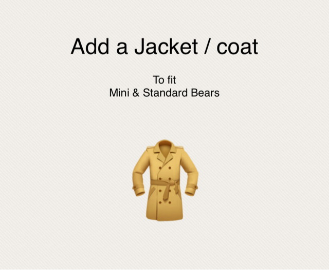 RE-SIZED CLOTHING TO FIT YOUR BEAR - (Multiple variations)