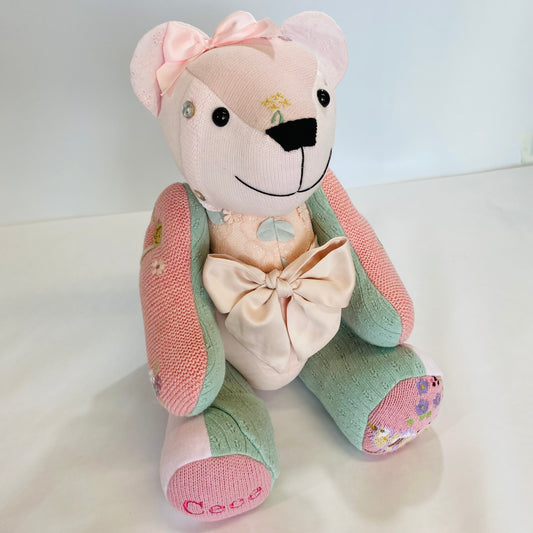 Baby Clothes Keepsake Bear (Button Jointed)