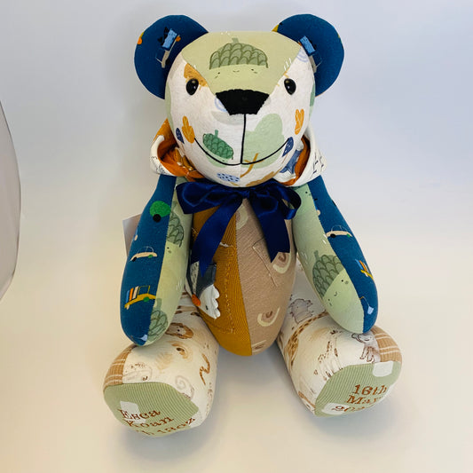 Baby Clothes Keepsake Bear (Button Jointed)