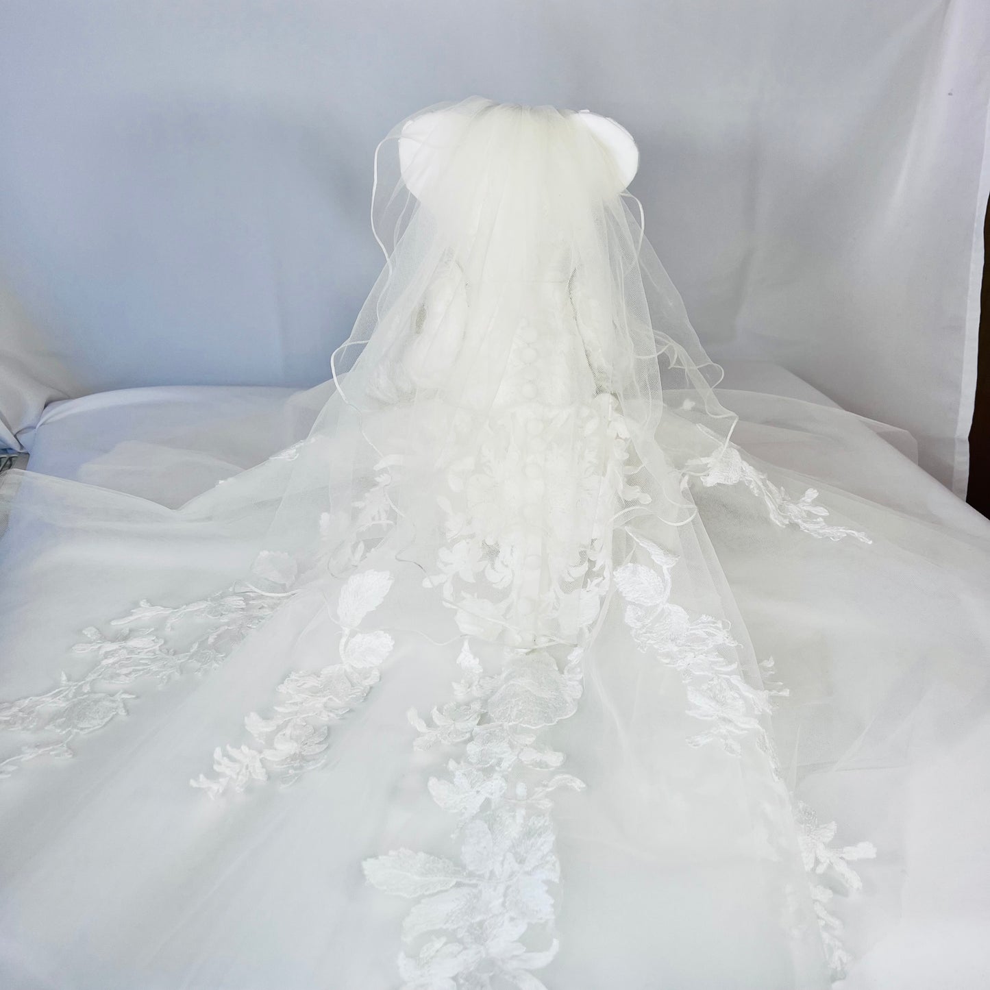 Wedding Dress/Prom Dress/Christening Keepsake Bear ( Button Jointed)